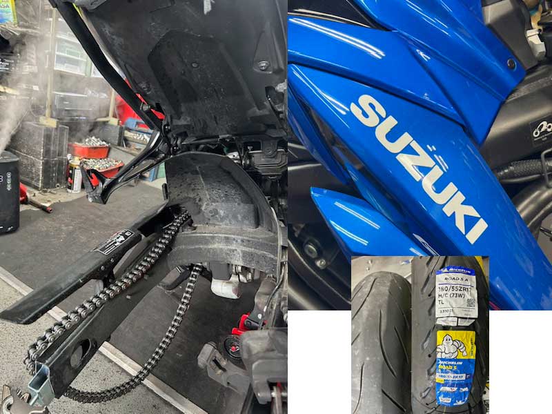 GSX1000後輪タイヤ交換